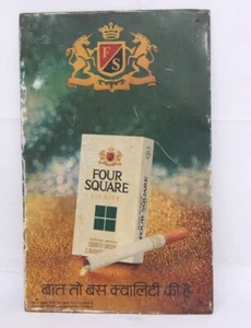Alte Vintage Premier Four Square Filter Zigaretten Adv. Litho Blechschild B2 - Bild 1 von 9