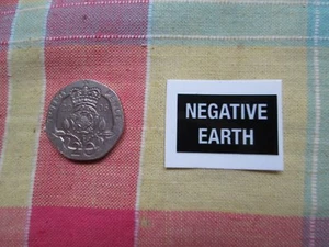 Negative earth sticker, car, motorcycle - Picture 1 of 1