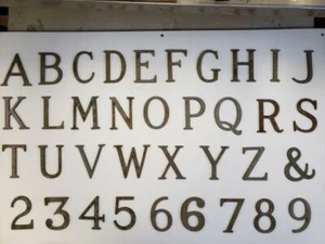 Metal Letters and Numbers 1 1/2 inch Times Roman Font price per letter* - Picture 1 of 1