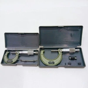 Mitutoyo Outside Micrometer Set of 2 0-25mm 25-50mm M110-25 M110-50 Japan AG161T - Picture 1 of 21
