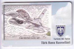 ASIE TELECARTE / PHONECARD .. TURQUIE 50U AVION ARMEE FALCON 1987 CHIP/PUCE - Bild 1 von 1