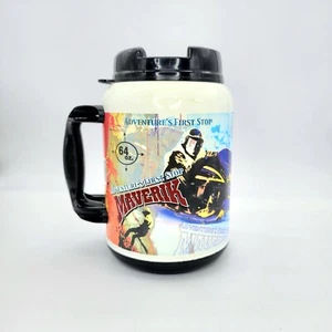 Maverick Adventures First Stop First Time 64 Oz. Mug w/ Top Whirley No Straw NOS - Picture 1 of 7