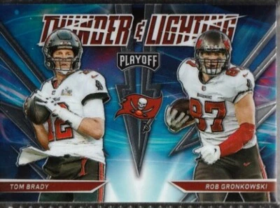 Brady / Gronkowski 2021 Panini Playoff Thunder & Lightning Silver #TL-4    - Image 1 of 2
