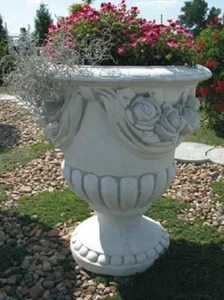 Blumenvase (S578) Pflanzkorb Pflanzschale Blumenkübel Dekoration Steinguss 70 cm - Bild 1 von 1