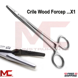 Dental Crile Wood Hemostat Forceps Suture Needle Holder Surgical Locking Pliers  - Picture 1 of 3