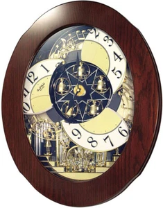 Rhythm Clocks Grand Nostalgia Entertainer Musical Wall Clock (4MH838WD06) - Picture 1 of 7