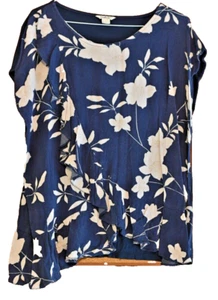 "Monsoon" Gr. 20 ärmelloses Top. Schwarz mit grauen Blumen. Viskosi. - Bild 1 von 2