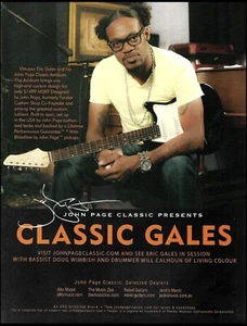 Eric Gales for the John Page Guitarra Clásica Ashburn Anuncio 8 x 11 - Imagen 1 de 3