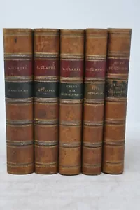 Cladel Etienne Lot Of 4 Works Alphonse Lemerre Publisher 1887 Half Leather - Picture 1 of 9