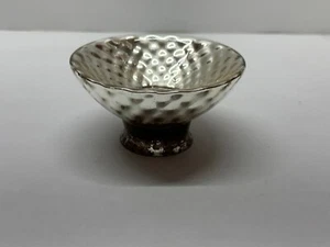 5” Silver Mercury Reflector Shade Quilted Glass Antique Lamp 2 1/4" Fitter - Picture 1 of 8