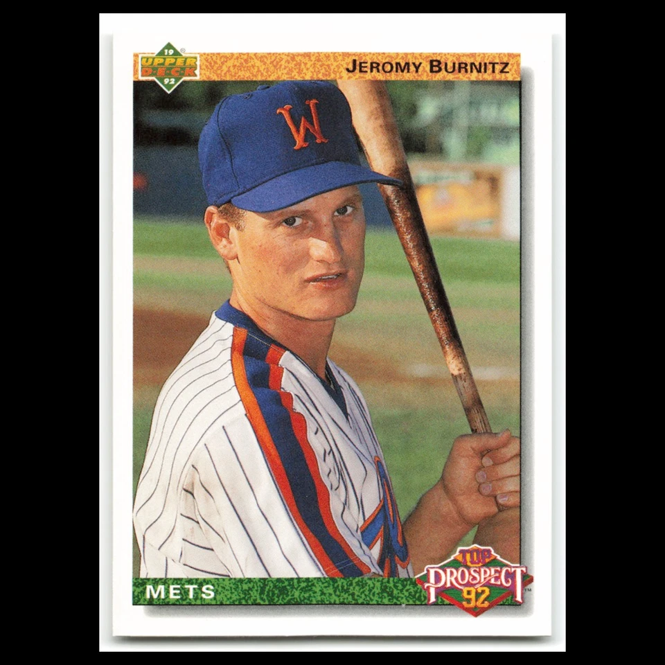 Jeromy Burnitz Rookie #65 1992 Upper Deck New York Mets Baseball Card MLB NM - Image 1 of 3