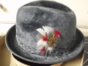 IMPRESIONANTE SOMBRERO DE CASTOR GRIS ESTILO PADRINO BILTMORE GRAND BEAVER VINTAGE TALLA 7 1/4 - Imagen 1 de 10