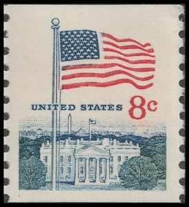 US 1338G Flag over White House 8c coil single MNH 1971 - Picture 1 of 1