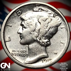 1919 D Mercury Dime Z3392 - Picture 1 of 2