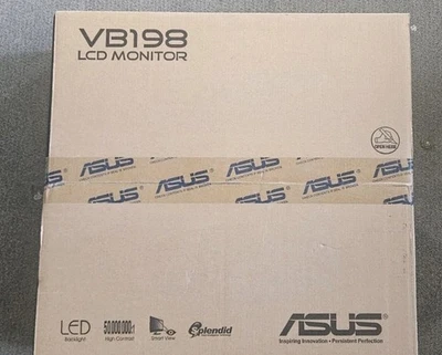NIB - ASUS VB198  19" LCD MONITOR BLACK - Brand New FLAT PANEL VGA - Image 1 of 3