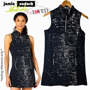 Jamie Sadock Airwear Outdoor Golf Dress Sz S Silver Studded Sleeveless Jet Black - Bild 1 von 22