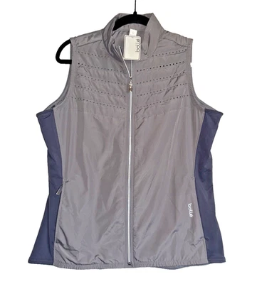 Chaleco Tenis Bolle Para Mujer Talla L Esencial Cremallera Completa Gris Azul Marino Ropa Activa Foto 1 de 4