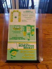 1979-80 Sioux City Musketeers USHL hockey Pocket Schedule Unfolded Pabst Beer