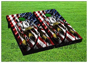 VINYLFOLIEN Cornhole Boards AUFKLEBER Tasche werfen Spiel Aufkleber 875 - Bild 1 von 1