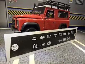 Dash Panel Warning Light Decal ONLY Land Rover Defender V8 late TDi TD5 1997-06 - Picture 1 of 4