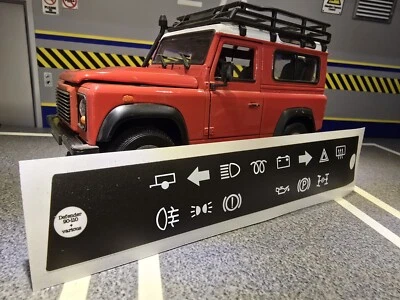 Dash Panel Warning Light Decal ONLY Land Rover Defender V8 late TDi TD5 1997-06 - Image 1 of 4