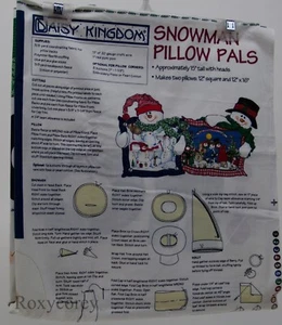 Daisy Kingdom Christmas snowman Pillow Pal Craft Pattern Fabric Panel - Picture 1 of 4