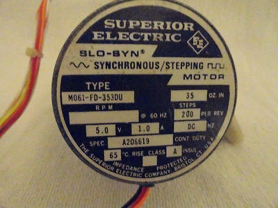 NEW SUPERIOR ELECTRIC SLO SYN STEPPING MOTOR M061-FD-353DU - Image 1 of 4