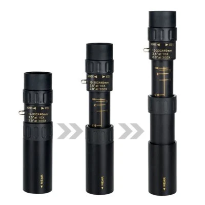 MARKENLOS 10 x 300 HD Monokular Starscope Teleskop Monokular Nachtsicht Super-Tele-Zoom