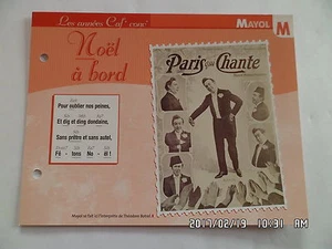 CARTE FICHE PLAISIR DE CHANTER MAYOL NOEL A BORD - Picture 1 of 1