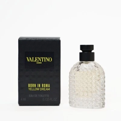 Valentino UOMO Born in Roma Yellow Dream EDT 4ml Miniature Perfume Box Damaged - image 1 of 4