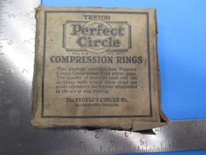 Anillos de compresión antiguos Teetor círculo perfecto gran caja de publicidad VS27 B1 - Imagen 1 de 2