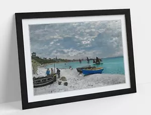 CLAUDE MONET THE BEACH AT SAINTE ADRESS -ART FRAMED POSTER PICTURE PRINT ARTWORK - Picture 1 of 10