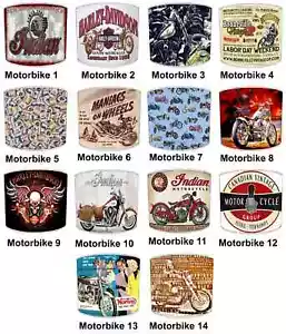 Vintage Motorbikes Lampshades Ceiling Lights Table Lamp shades & Pendant shades. - Picture 1 of 15