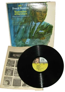 12" Vinyl Mono Frank Sinatra September of my Years Reprise F 1014 1965 TriColor - Imagen 1 de 4