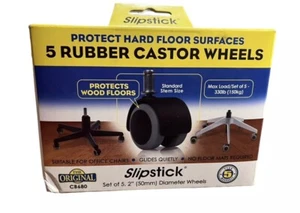 Slipstick 2 Zoll Bodenschutz Gummi Bürostuhl Rollen 5er Pack CB680 - Bild 1 von 8
