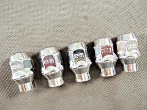 Lote de 5 tuercas cromadas estilo ET abultado bellota 1/2-20 rosca derecha 3/4" hexagonal - Imagen 1 de 4