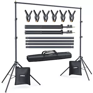 Kit de soporte de fondo LINCO para fiestas 10x7 pies sistema de soporte de fondo de estudio - Imagen 1 de 9