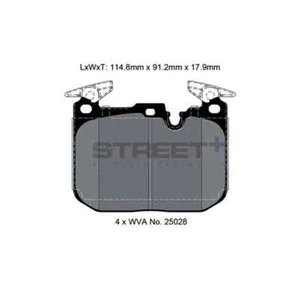 Pagid Street+ Performance Front Brake Pads Set for BMW F80 M3 - Picture 1 of 3