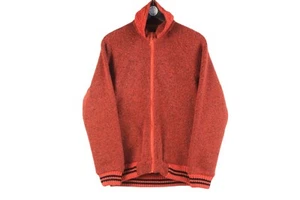 Nigel Cabourn x Peak Performance Fleece Sweater Size S red hooded cardigan - Picture 1 of 5