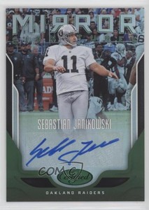 2017 Certified Mirror Signatures Green /5 Sebastian Janikowski #MS-SJ Auto