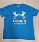 Under Armor Mens Heat Gear Short Sleeve T Shirt Size Blue Logo