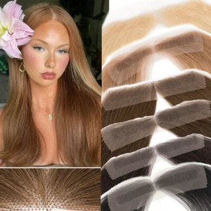 Hand-Tied Lace Base Hairpieces Topper Receding Hairline Patches Remy Human Hair - Picture 1 of 19