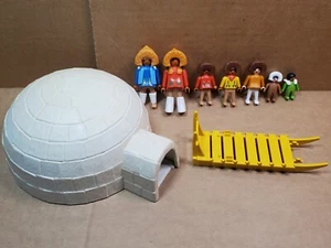 Playmobil 3465 Iglu Schneeschlitten & 7 Personen Figuren inklusive Kinder - Bild 1 von 6