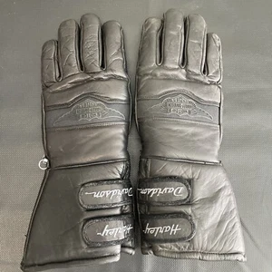 Harley Davidson mens leather gloves Medium Double Strap Thinsulate - Picture 1 of 4