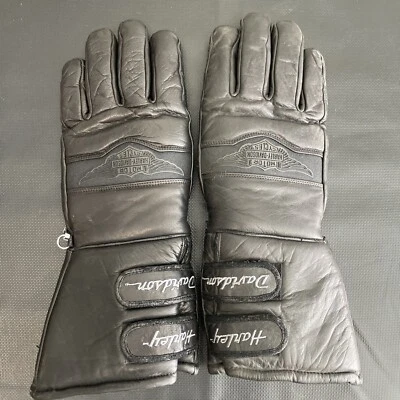 Harley Davidson Hombres Guantes de Cuero Medianos Doble Correa Thinsulate Foto 1 de 4