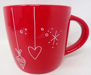 Taza de café Starbucks taza roja adorno navideño corazón cerámica 14 oz - Imagen 1 de 8