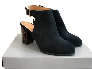 Vionic Lacey Black Tortoise Suede Block Heel Slingback Women's Sz 9 - Picture 1 of 7