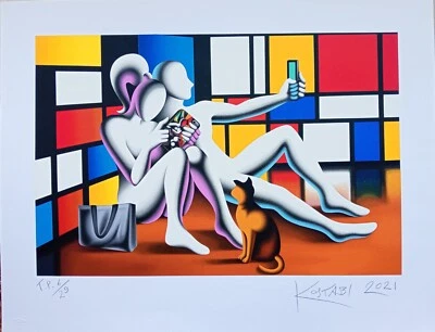 Mark Kostabi - Siebdruck Original Numeriert E - Bild 1 von 2