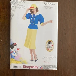 Simplicity Sewing Pattern 8486 Disney Vintage Snow White Costume H5 Size 6-14 - Picture 1 of 4