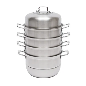 Large Capacity Steamer Cooker Pot Kitchen Cookware 5-Tier 304 Stainless Steel - Picture 1 of 8
